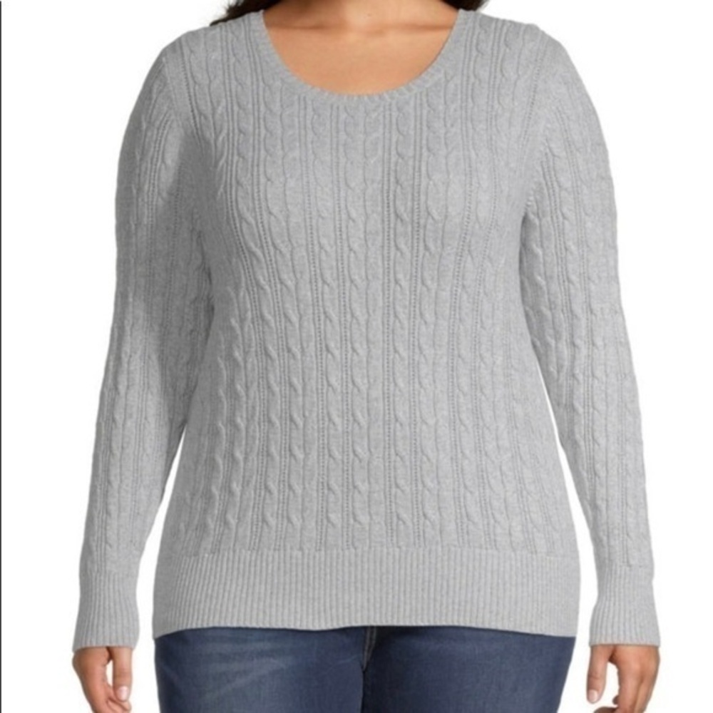 🐺St Johns Bay Light Grey Knit Sweater